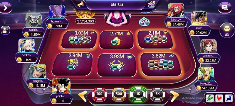 Người chơi có 20 giây để dự đoán và đặt cược