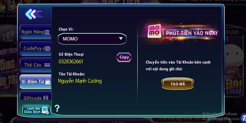 Người chơi cần lưu ý một vài điều khi nạp tiền 789Club