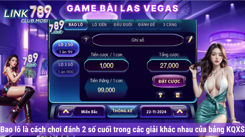 Bao lô là cách chơi đánh 2 số cuối trong các giải khác nhau của bảng KQXS