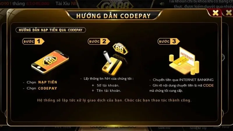 Cổng game cung cấp phương thức giao dịch đa dạng, tiện lợi