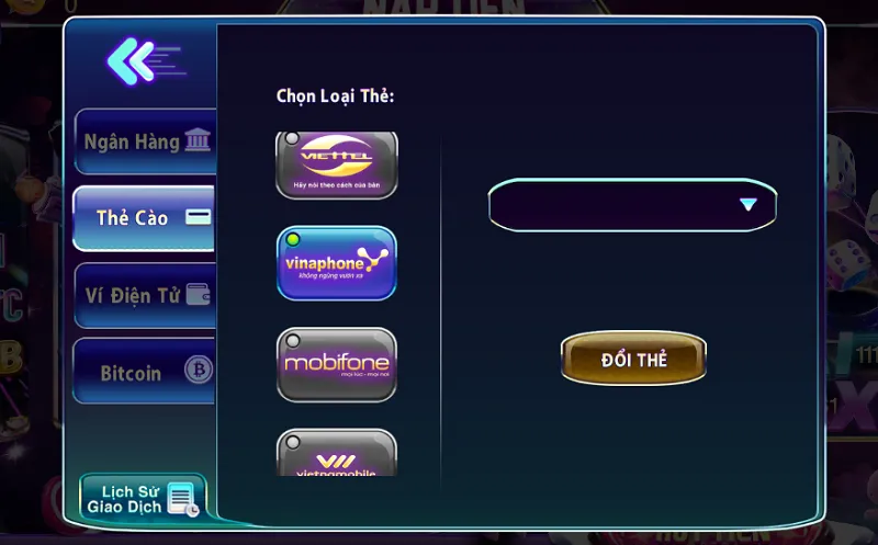 Rút tiền 789Club bằng card Vinaphone