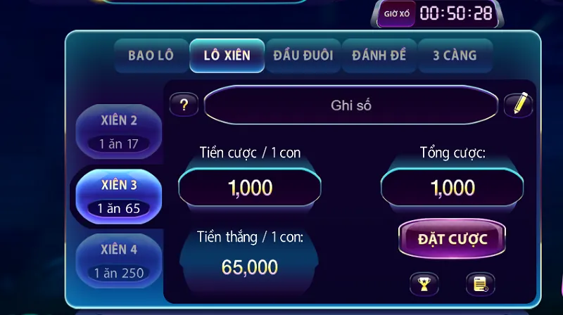 Xác suất trúng lô xiên tương đối hấp dẫn