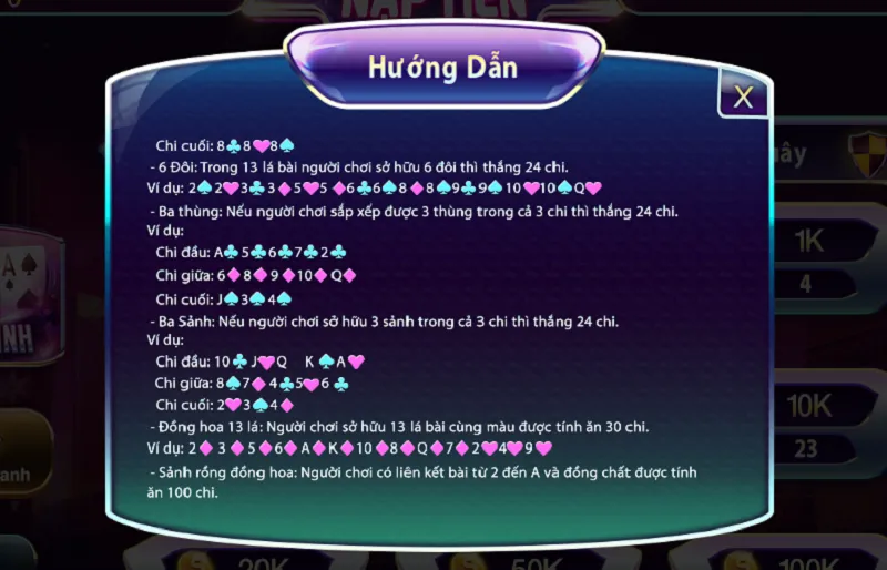 Nắm rõ cách xếp bài trong game Mậu binh