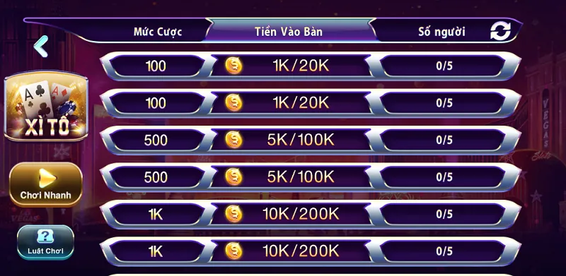 Xì tố 789Club cung cấp mức cược đa dạng, thưởng cao