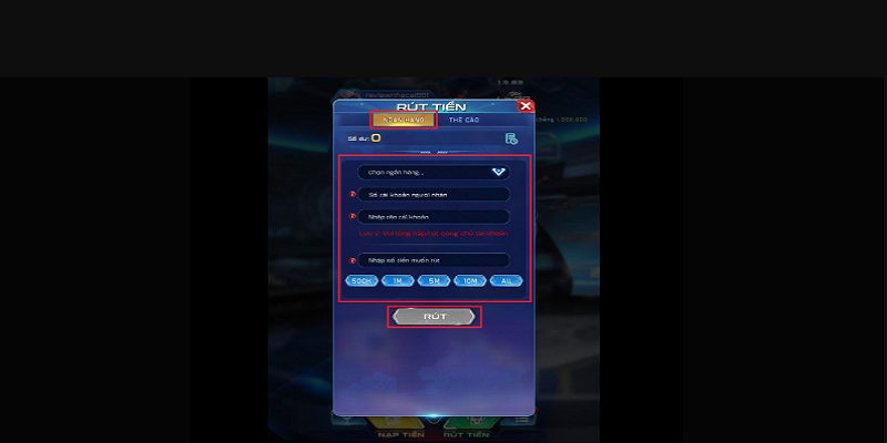 Cách rút tiền Win79 qua tài khoản ngân hàng